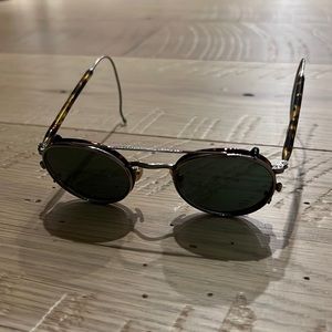 MOSCOT Men’s Cliptosh sunglasses + Hamish eyeglasses